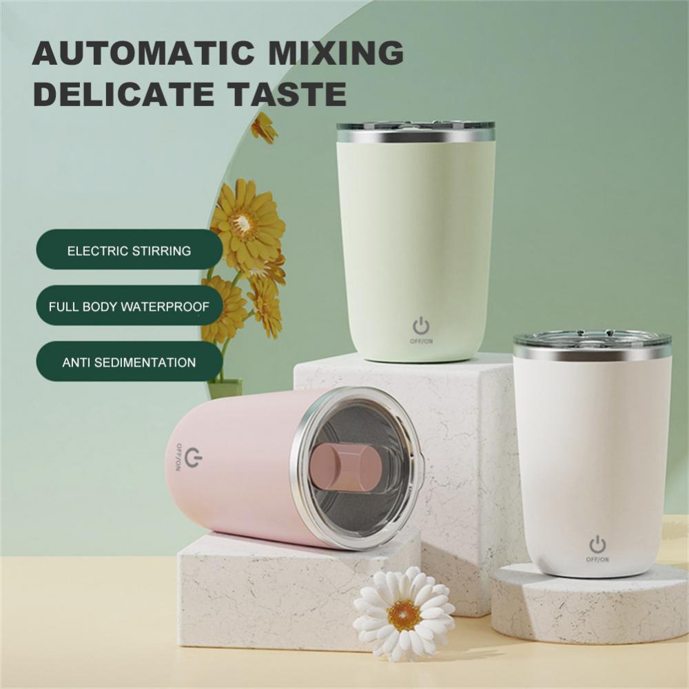 Automatic Self Stirring Mug Coffee Milk Juice Mixing Cup Electric Stainless Steel Lazy Rotating Mug Magnetic Stirring Cup Kitchen Gadgets